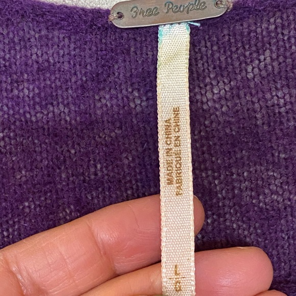 Free People soft angora purple sweater - Picture 5 of 6